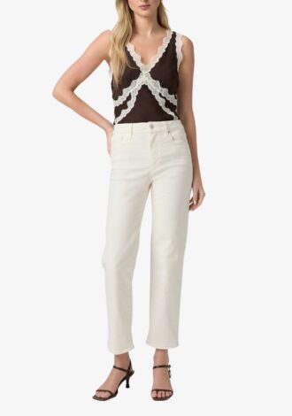 Stevie Ankle Straight Jean Cream Cloud