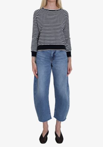 Tipped Striped Narrow Boyfriend Jumper