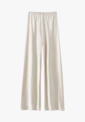 Bias Satin Pants Cream