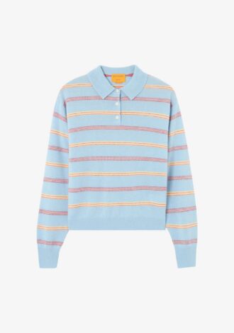 Collegiate Stripe Polo Clear Sky Combo
