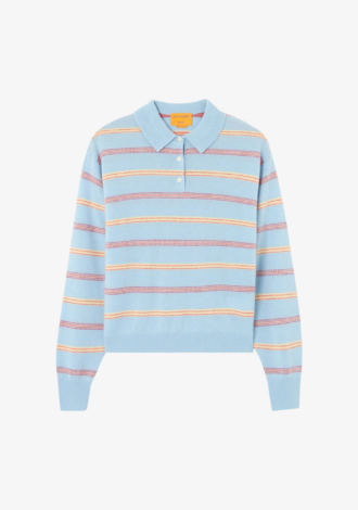 Collegiate Stripe Polo Clear Sky Combo