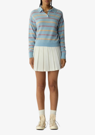 Collegiate Stripe Polo Clear Sky Combo