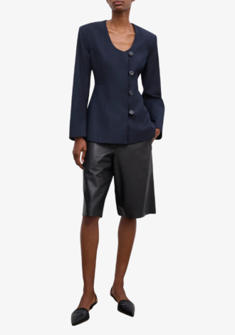 Sb Collarless Blazer