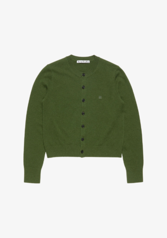 Keny Yak Wool Knit Cardigan Bottle Green