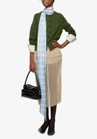 Keny Yak Wool Knit Cardigan Bottle Green