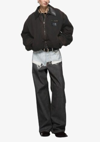 Okra Washed Bomber Jacket