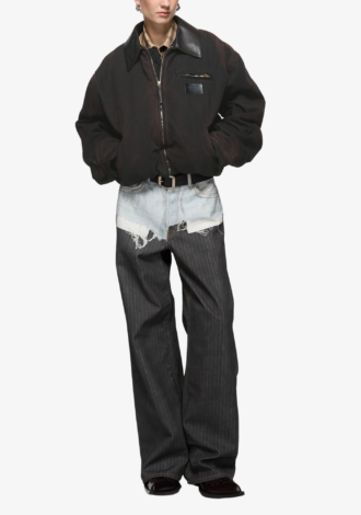 Okra Washed Bomber Jacket