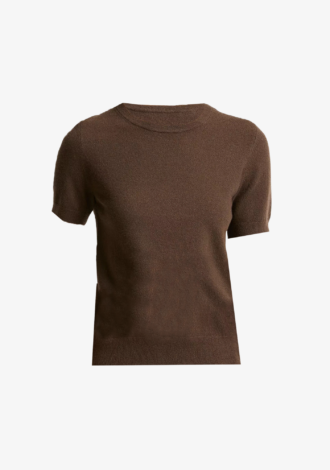 Wool & Cashmere-Blend Short-Sleeve Sweater