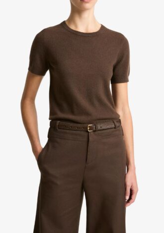 Wool & Cashmere-Blend Short-Sleeve Sweater