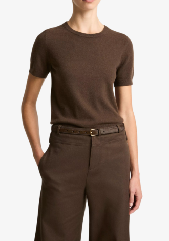 Wool & Cashmere-Blend Short-Sleeve Sweater