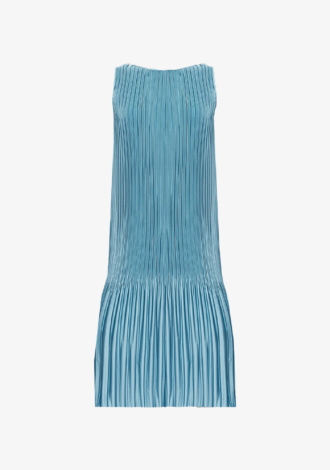 Rida Pleated Satin Dress