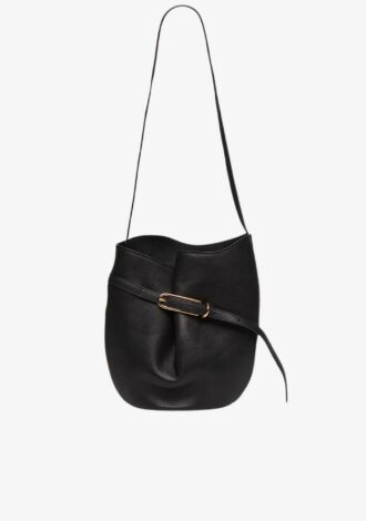 Belted Bucket Bag Black