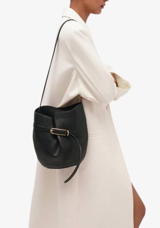Belted Bucket Bag Black