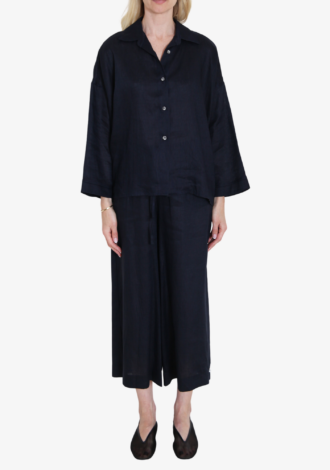 Classic Linen Cropped Trousers