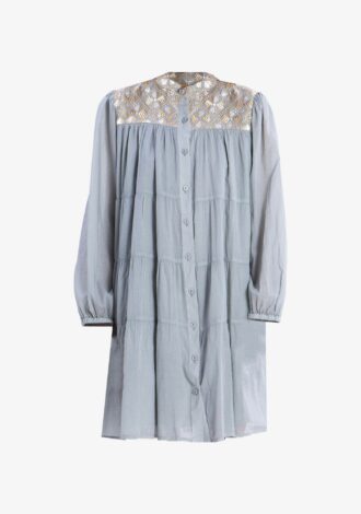 Flakes Embroidered Mini Dress