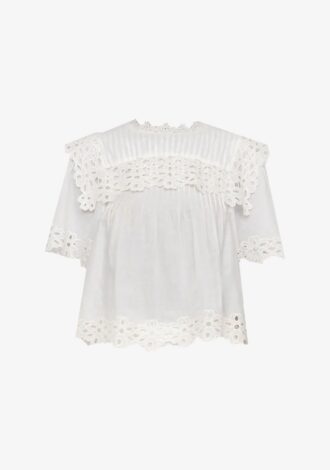Leila Eyelet Short Sleeve Top
