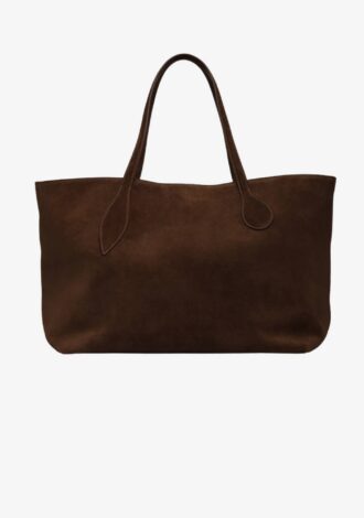Mega Sprout Tote Suede Dark Brown