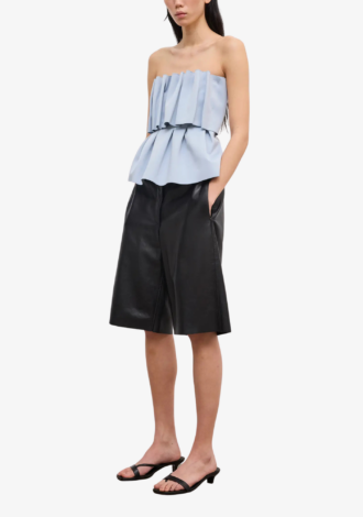 Sculpted Tube Top Dove Blue