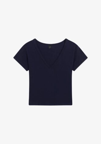 Laura V Neck T-Shirt Midnight