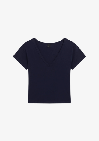 Laura V Neck T-Shirt Midnight
