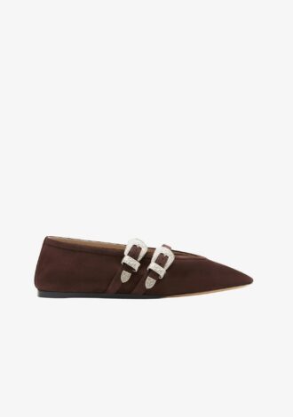 Ballet Claudia Suede Slipper Chocolate