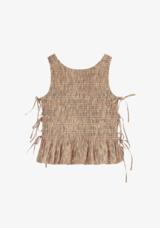 Burro Smock Printed Stretch Top