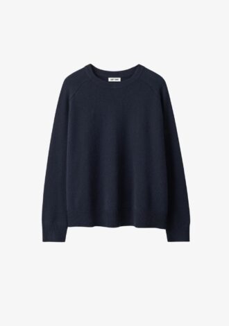 Boyfriend Crew Neck Sweater Navy