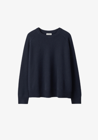Boyfriend Crew Neck Sweater Navy