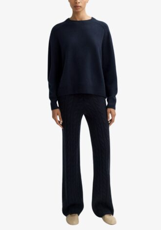 Boyfriend Crew Neck Sweater Navy