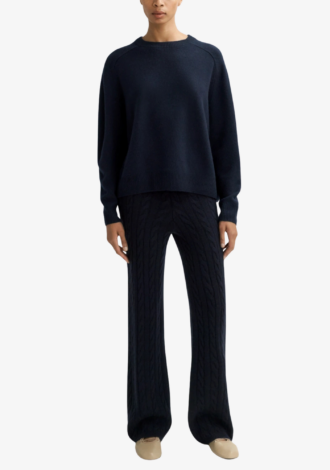 Boyfriend Crew Neck Sweater Navy