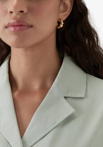 Large Twirl Hoops Gold Plated