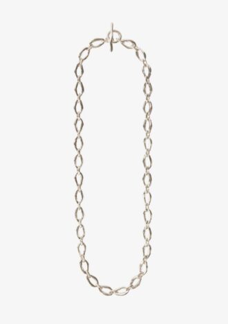 Molten Chain Necklace Silver Plated