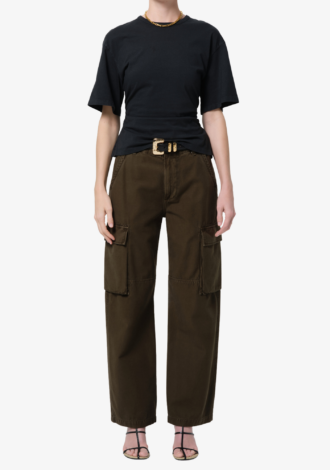 Esme Cargo Trouser In Moss
