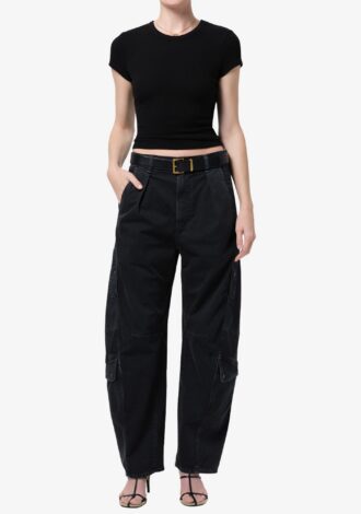 Flight Pant In Washed Black