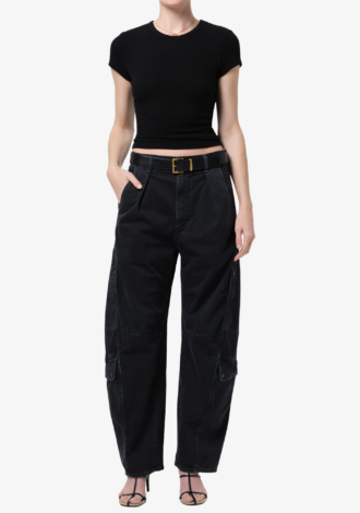 Flight Pant In Washed Black