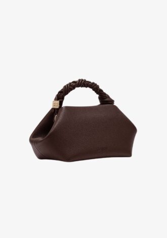 Brown Grained Small Bou Bag