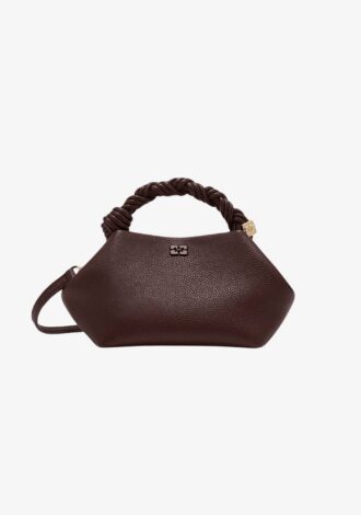 Brown Grained Small Bou Bag