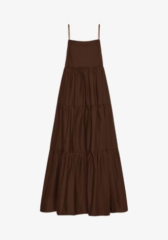 Tiered Low Back Sundress Chocolate