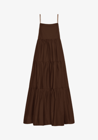Tiered Low Back Sundress Chocolate