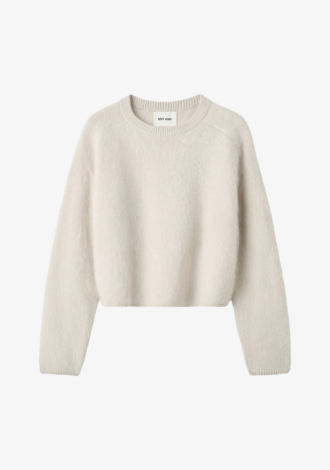Brushed Crew Neck Sweater Chalk