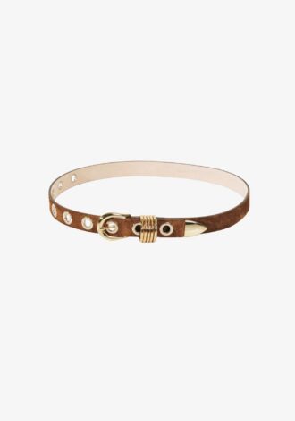 Hollyhock Rivet Suede Ochre