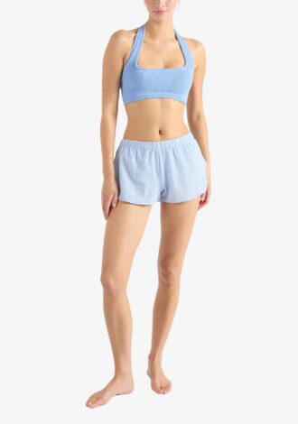 Resort Shorts Seersucker Light Cornflower