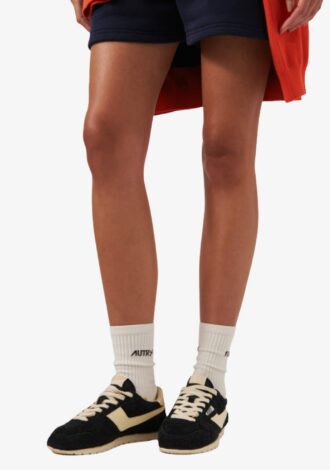 Windspin Sneakers In Black And Rutabaga Suede And Leather