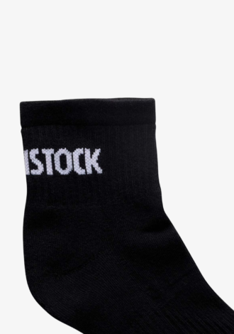 Cotton Crew Ankle Socks Black