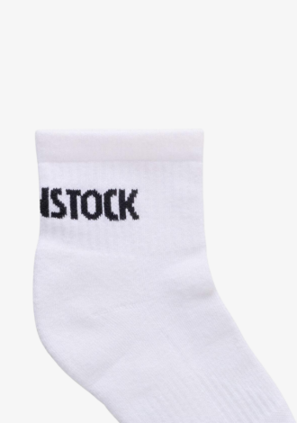 Cotton Crew Ankle Socks White