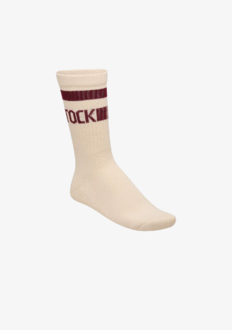 Cotton Tennis Socks Oatmeal Zinfandel