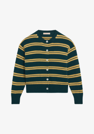 Ada Crewneck Stripe Cardigan