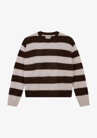 Cashmere Brushed Striped Crew