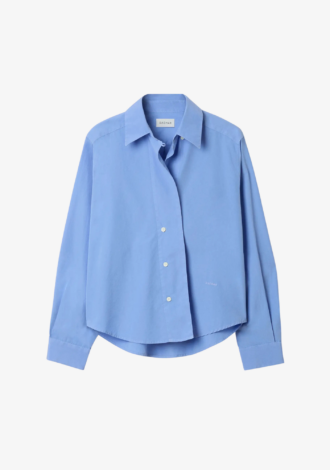 Cropped Shirt Mid Blue