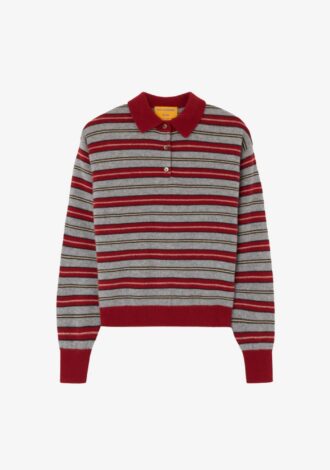 Collegiate Stripe Polo Carmine Combo